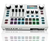 Multifunktionale DJ-Mischpult Vollmetall für Podcasts-Streaming mit Digitalanzeige,...