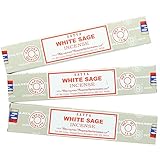 Satya Nag Champa, Räucherstäbchen, weißer Salbei, 3er-Packung Originalverpackung