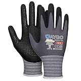 KAYGO 3 Paar Arbeitshandschuhe mit Grip Noppen für Anti-Rutsch Griff, KG19N,...