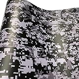 Gift_Source Vinyl-Autofolie, Camouflage, 1,5 x 1,5 m, Digital-Camouflage-Vinylfolie,...
