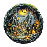 Jigfoxy Holzpuzzle Erwachsene, 3D Halloween Nacht Holz Puzzle...