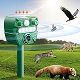 Katzenschreck Ultraschall Solar Katzenabwehr für den Garten mit Sensor und Starkes...
