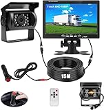 Rückfahrkamera Set mit 7 Zoll Rear View Monitor, IP68 wasserdichte Nachtsicht Auto...