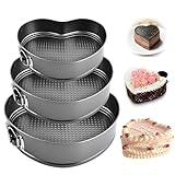 Herzbackform,20,22,24 Cm Springform Mit Flachboden,Schwarz Metallic...