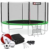 Hop-Sport Trampolin Outdoor Ø 305 cm – Gartentrampolin Komplettset mit...