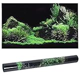 Aquarium Poster, Meeresboden Wasser Gras Aquarium Hintergrunddekoration 3D PVC...