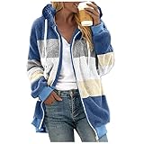 HHOP Damen Weste lang Damen Parka Damen Jacke Longjacke Damen Baseball Jacke...