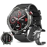 Smartwatch Herren Militär, Armbanduhr mit Telefonfunktion, 20 Sportmodi, IP68...