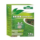 Allflor Rasen-Lücken-Dicht I 1 x 1,5 Kg I 3-in-1 Fertig Mix I Mischung aus Rasensamen +...