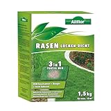 Allflor Rasen-Lücken-Dicht I 1 x 1,5 Kg I 3-in-1 Fertig Mix I Mischung aus...