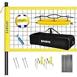 Volleyballnetz Set, 9.5m x 1m,Beachvolleyball Set,Faltbare Volleyball Komplettes...