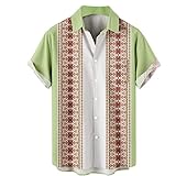 Hawaiihemd Herren Kurzarm Regular Fit Leicht Henley Sommerhemd Strandhemd Kurzarm...