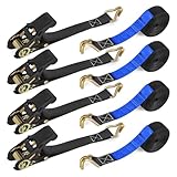 IAZZCO Spanngurte mit Ratsche und Haken - 6M x 25MM Spanngurt TÜV/GS Zertifiziert mit...