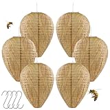 6 Stück Wespennest Attrappe Wetterfest, Hornissennest Attrappe, Künstliches...