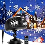 Weihnachten LED Projektorlampe, Joycabin Doppelkopf Schneeflocke Projektor mit...