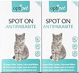OptiPet Spot On 12x1ml Pipetten für Katzen, Hochwirksam bis zu 48 Wochen gegen Milben,...