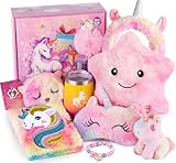 vamei Einhorn Geschenke für Mädchen 4 5 6 7 8 Jahren Leuchtende Plüsch Kissen Einhorn...