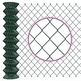 Maschendrahtzaun grün/Gartenzaun mit Viereckgeflecht, 100 cm Höhe, 15 m Länge/idealer...