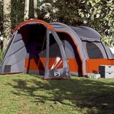 Familienzelt 6 Personen Grau und Orange Wasserdicht, Xichuzi Caming Zelt, Camping Tents,...