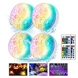 Nalezuns Unterwasser Licht, 13 LED Poolbeleuchtung Unterwasser, 4 Stück LED Poollicht...