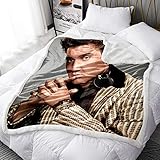 Rock Star Elvis 3D-Muster Sherpa Decke Decke Doppel Klimaanlage Decke Weiche Gemütliche...
