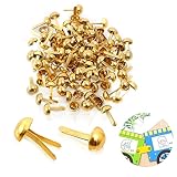 WANGENPING 100 Stück Mini Runde Brads, Mini Scrapbooking Musterklammern, Metall...