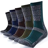 KEECOW Socken Herren 43-46 5 paar Wandersocken Sportsocken Trekkingsocken...