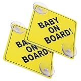 Cobee Baby an Bord Auto Warnschilder - 2 Stück 12,7 x 12,7 cm Sicherheits Autoschild Mit...