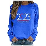 kansuum Warmer Pullover Damen Rundkragen 2023 Digitaldruck Blusesweatshirt Festliche...