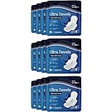 Amazon Basic Care – Damenbinden Ultra mit Flügeln für die Nacht, 12 Packungen mit 10...