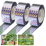 Vogelabwehr Vogelband zur Abschreckung, 3PCS 80m x 2.4cm Reflektierendes...