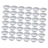 SOIMISS 46Stücke Aluminiumlegierung Eier Tart Formen Wiederverwendbare Muffin Backformen...