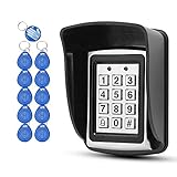10 RFID-Keychians + Wasserdichter Regen Cover + RFID Metal Keypad unterst¨¹tzt 1000 User...