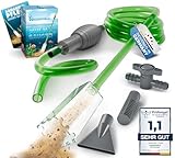 WASSERHELD - Mulmsauger Aquarium mit 3 Aufsätzen - Aquarium Wasserwechsel [3M Schlauch] -...