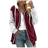 HHOP Damen Weste lang Damen Parka Damen Jacke Longjacke Damen Baseball Jacke...