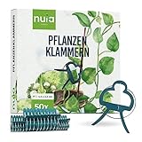 NUIA Pflanzen Klammern zum Pflanzen Binden: 50 Klammern für Pflanzen Größe M...