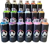 KLAMOTTEN STORE 18 Double A Sprühdosen Set - hochdeckendes Farbspray - schnell...