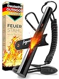 Feuerstahl Outdoor XXL - Mächtiger Feuerstein + Paracord Set, Extrem starker Funkenflug +...