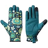 isilila Gartenhandschuhe für Damen Touchscreen Rosenhandschuhe Atmungsaktiv...