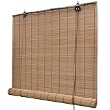 vidaXL Bambus Rollo 120x220cm Bambusrollo Schnurzug Sichtschutz Jalousie