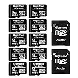 Gigastone 16GB MicroSDHC Speicherkarte 10er-Pack + SD Adapter, für Action-Kamera, GoPro,...