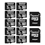 Gigastone 16GB MicroSDHC Speicherkarte 10er-Pack + SD Adapter, für Action-Kamera, GoPro,...