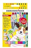 Eberhard Faber 550020 - Colori Filzstifte in 20 brillanten Farben, Doppelfasermaler mit...