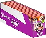 Whiskas Katzenfutter Junior – Geflügel in Sauce – Ausgewogenes Feuchtfutter...