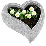 COM-FOUR® Deko-Herz zum Bepflanzen - große Pflanzschale als Grabschmuck, für...