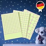 Leuchtsterne selbstklebend, 452 Leuchtsticker – extra helle Sternenhimmel Aufkleber,...