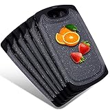 Aosmeol Frühstücksbrettchen 6er Set,Schneidebrett rutschfest, Schneidebretter...