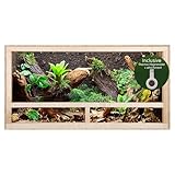 REPITERRA Terrarium für Reptilien & Amphibien, Holzterrarium mit Seitenbelüftung...