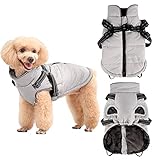 Hundemantel, Hundemantel wasserdicht mit Geschirr, reflektierende Winterjacke Warme Weste...