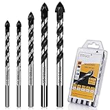 Glasbohrer Set, Professionelles Fliesenbohrer Set (5 Stück) für das Bohren von Fliesen,...